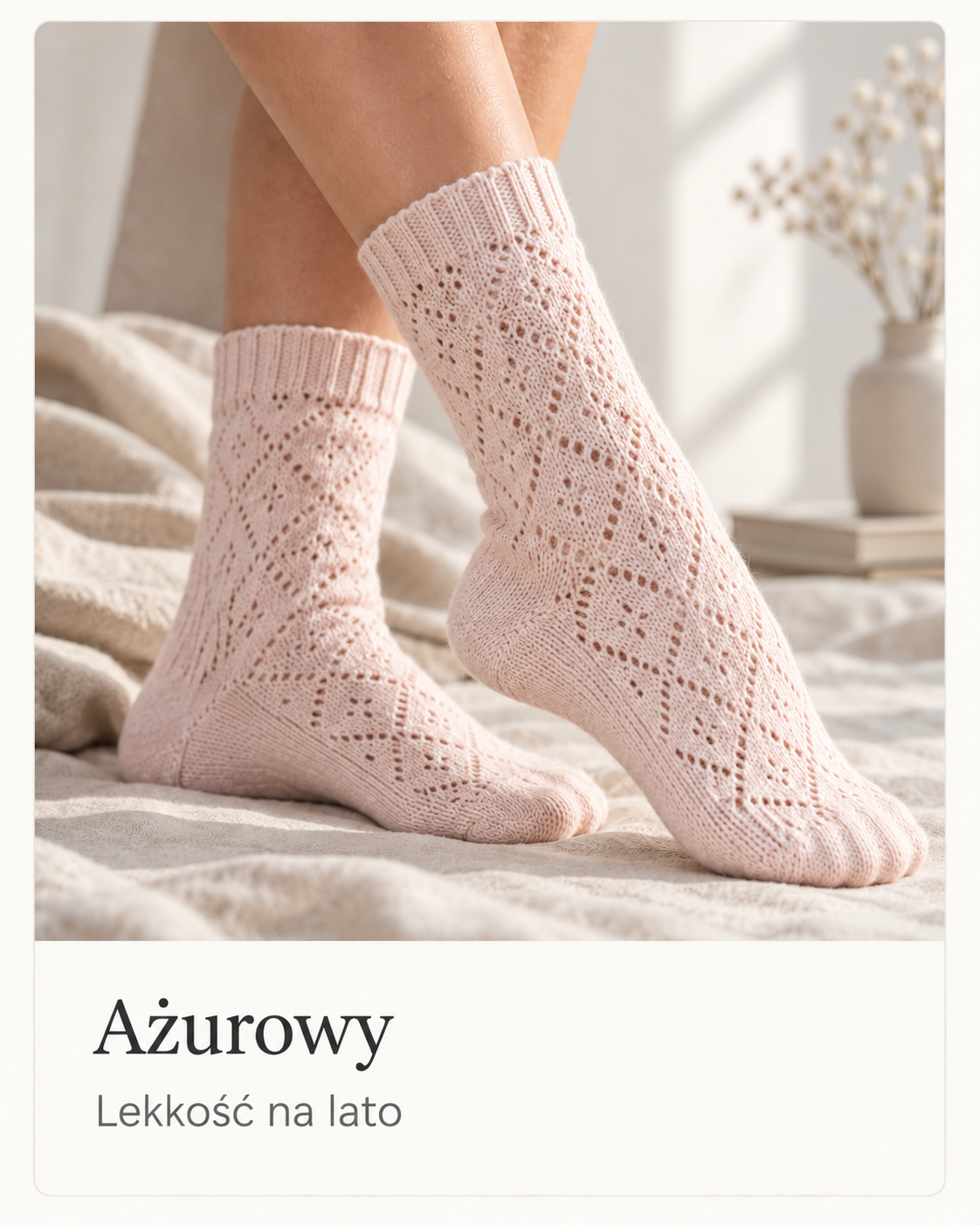 Ażurowe skarpety damskie